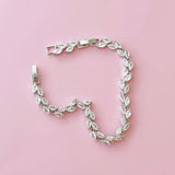 Silver Blueming Tennis Bracelet