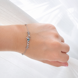 Silver Dandelion Bracelet