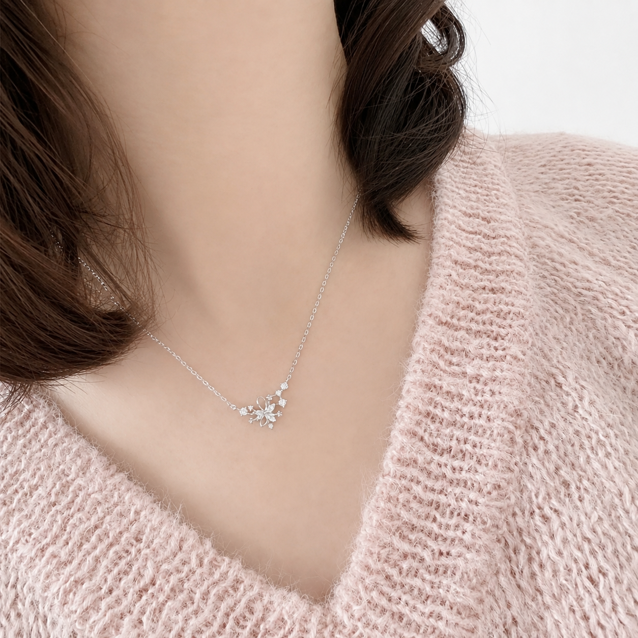 Silver Dandelion Necklace