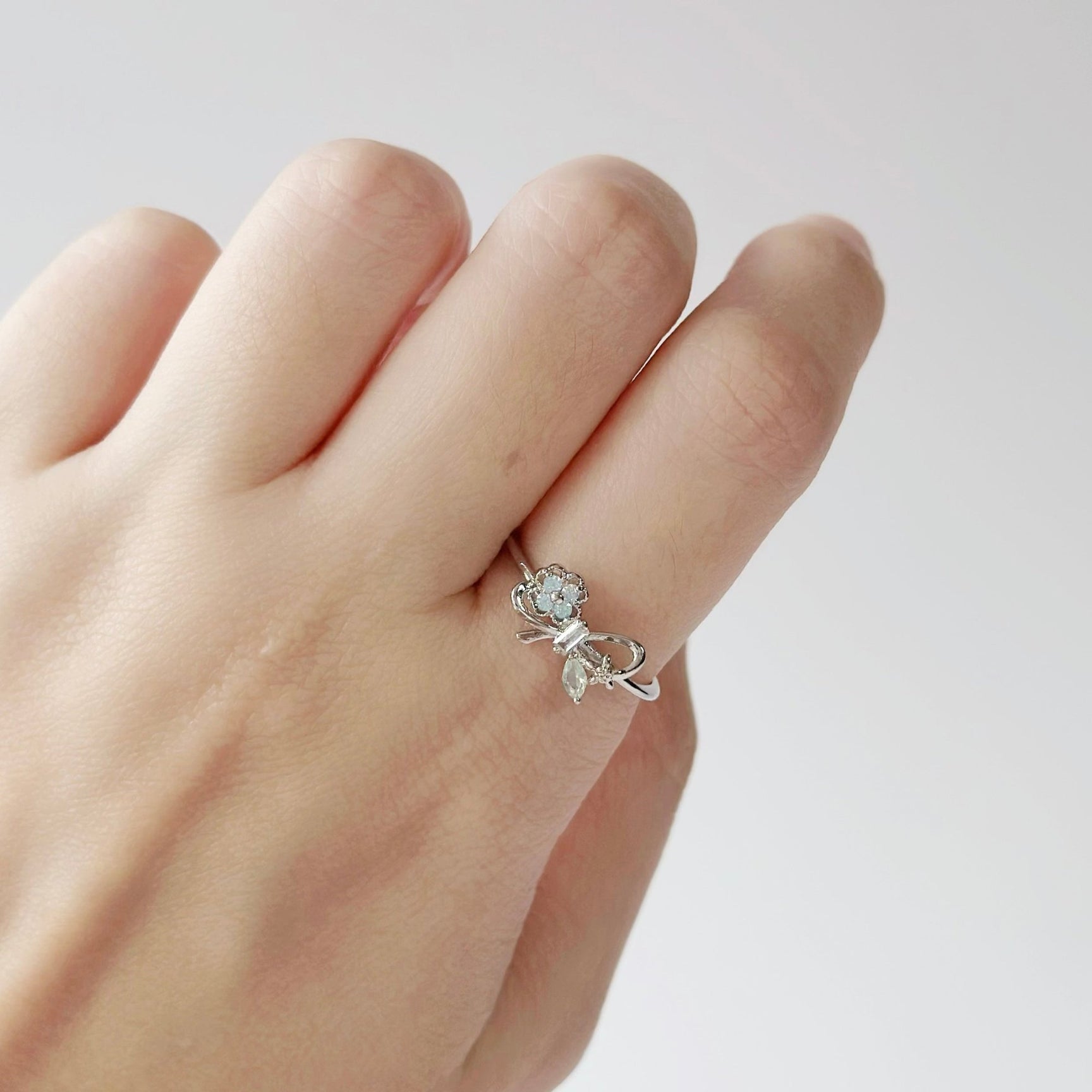 Silver Twilight Ribbon Ring | Made in Korea | Dainty Jewellery ...