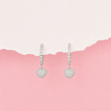 Twinkle Heart Huggie Hoop Earrings