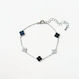 Black Vanya Diamond Clover Bracelet