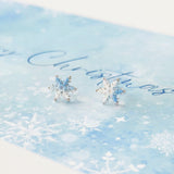 Silver Glacier Snowflake Earrings