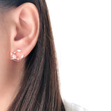 Rose Gold Moonstar Earrings
