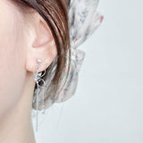 Silver Celosia Earrings