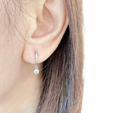 Aqua Huggie Hoop Earrings