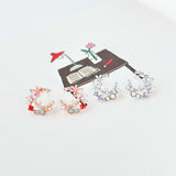 Silver Mallow Moon Earrings