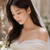 Silver Love in Emerald Earrings