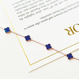 Navy Vanya Clover Bracelet