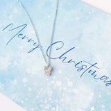 Silver Ribbon Kiss Necklace