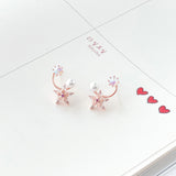 Rose Gold Snow Harmony Earrings