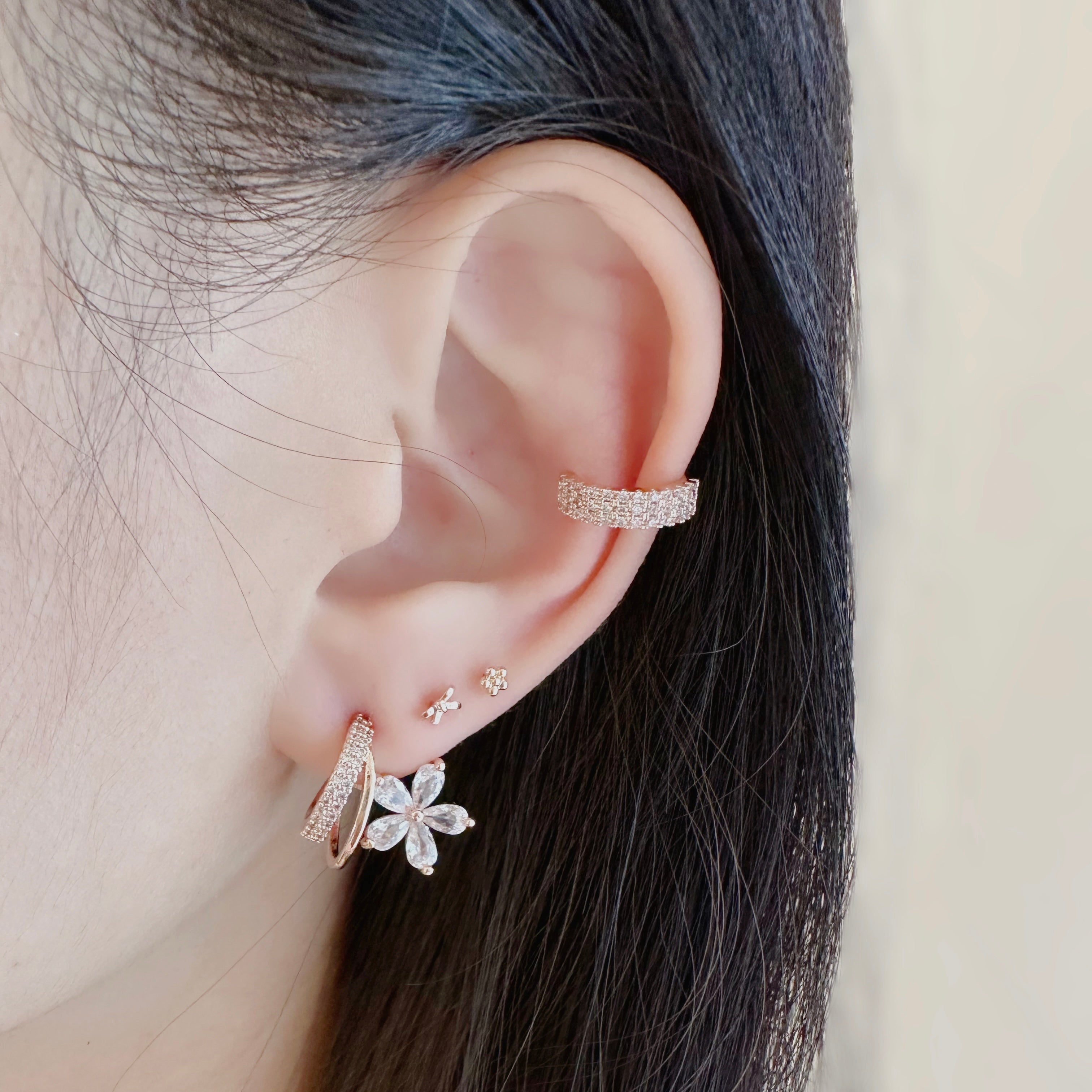 Rock Leaf Chain Tassel Dangle Ear Cuff Wrap Earring for Women |  FashionCrab.com