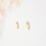 Rose Gold Nacre Love Earrings