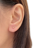 Rose Gold Tiny Dot Earrings