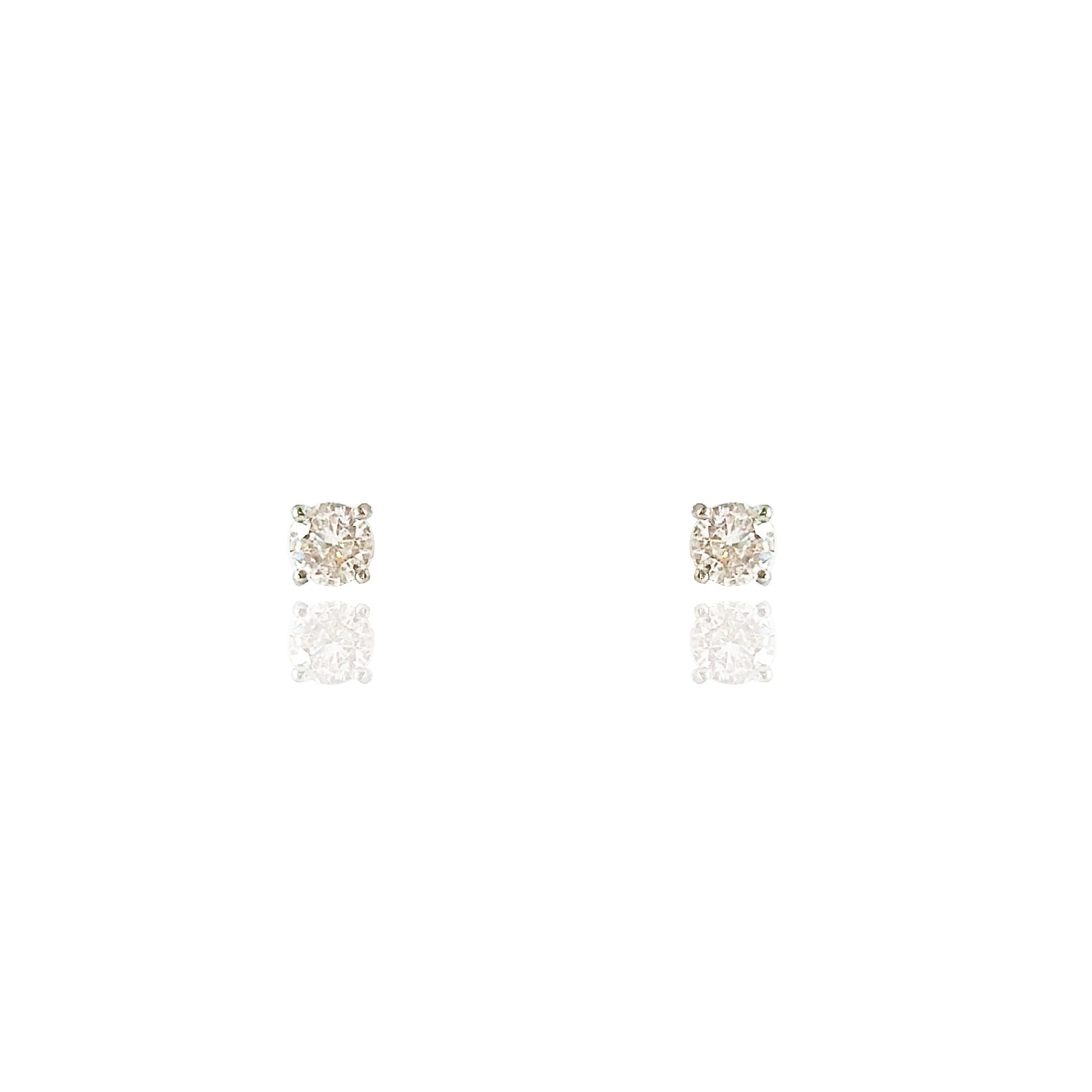 4 Prong Solitaire Diamond Earrings