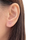 Silver Tiny Dot Earrings