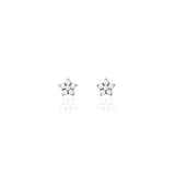 Silver Pearly Star Earrings