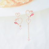 Rose Gold Korea Made Earrings Local Brand in Malaysia Cubic Zirconia Dainty Delicate Minimalist Jewellery Jewelry Bridal Bride Clip On Earrings 925 Sterling Silver