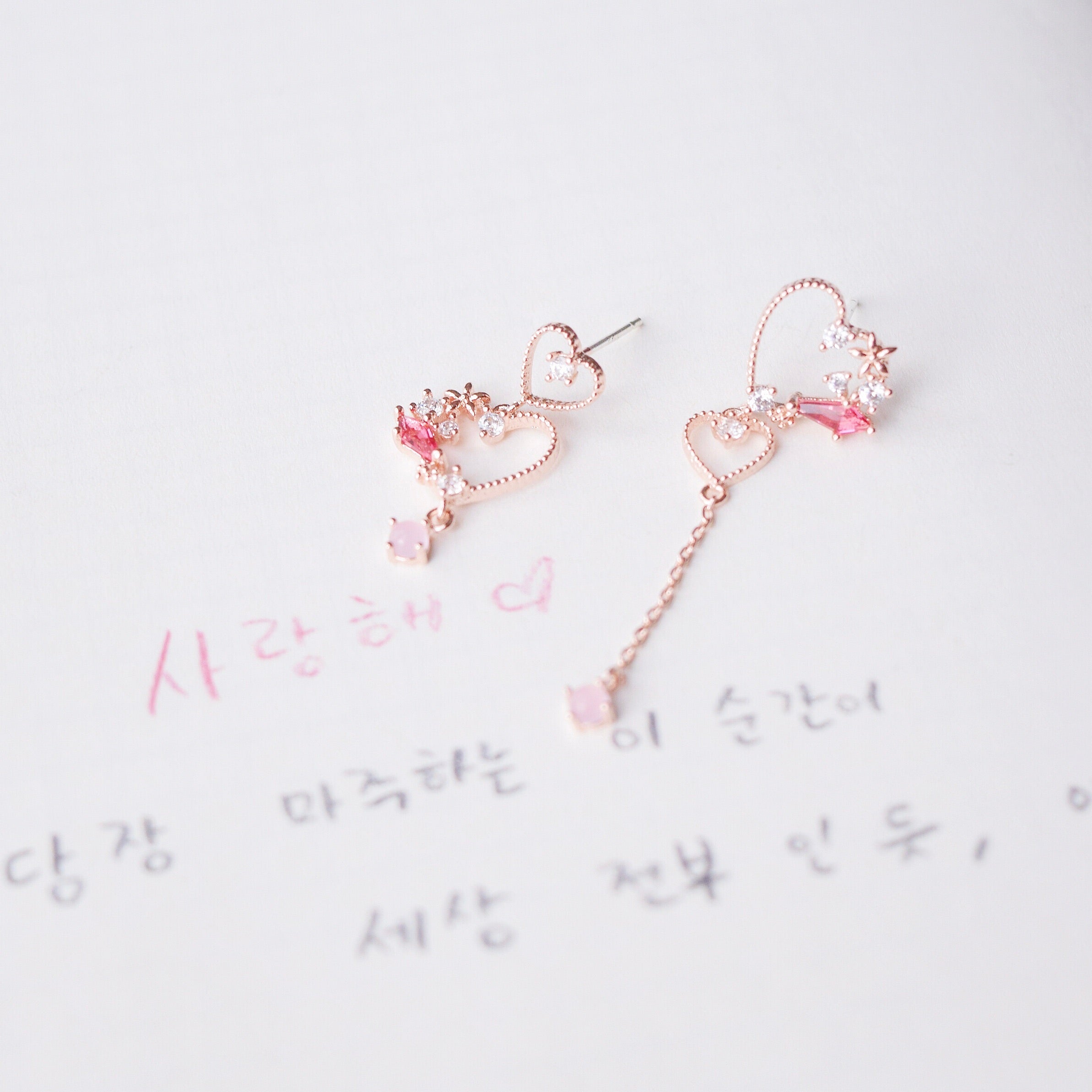 Rose Gold Korea Made Earrings Local Brand in Malaysia Cubic Zirconia Dainty Delicate Minimalist Jewellery Jewelry Bridal Bride Clip On Earrings 925 Sterling Silver