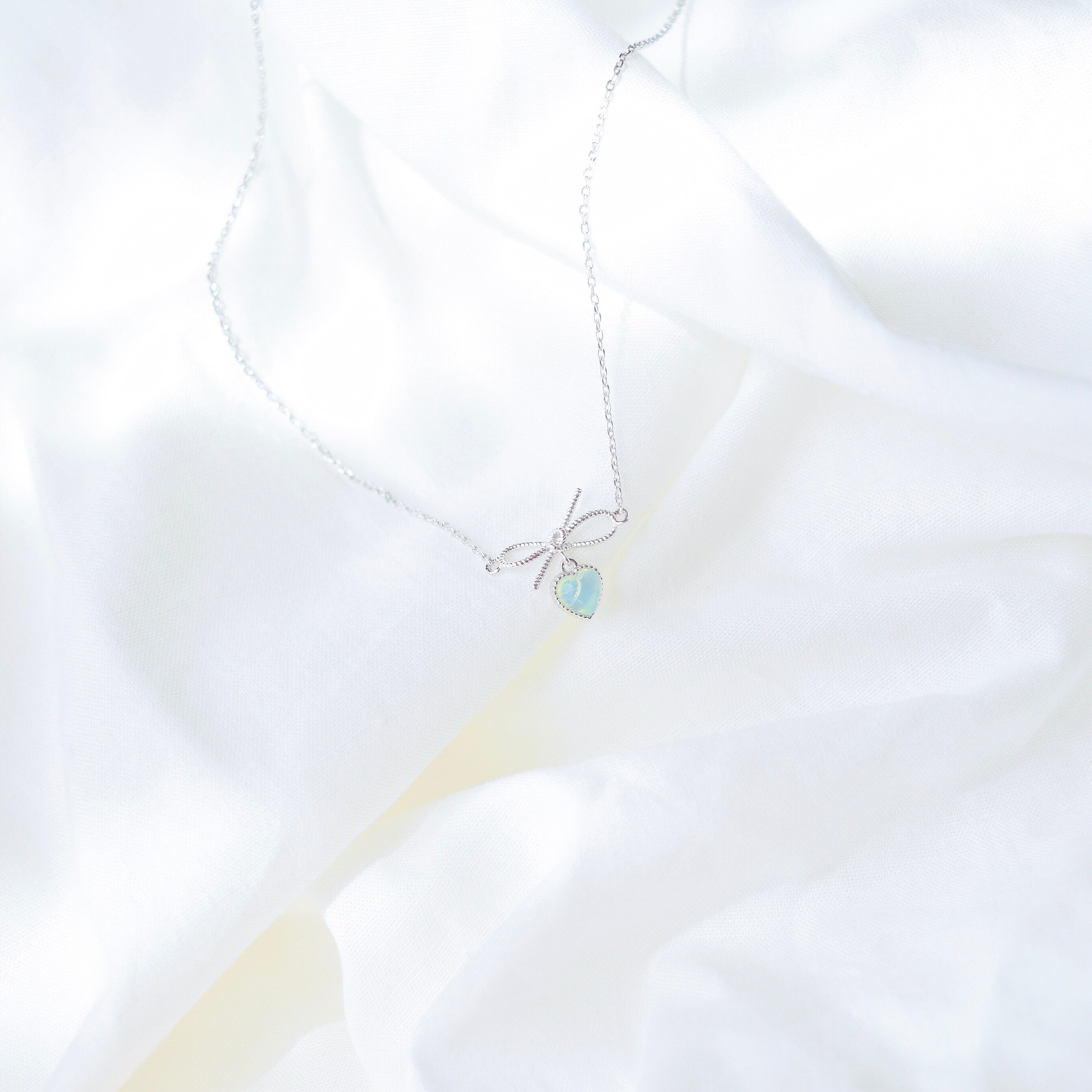Silver Made in Korea Necklace Korean Rantai Leher Cubic Zirconia Bride Bridal Dinner Rhodium Plated Accessory Fashion Fancy Stylish Jewellery Online Malaysia Shopping Trendy Accessories Daily Wear Jewelry Dainty Minimalist Delicate Special Perfect Gift From Heart For Your Loved One