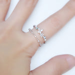 Silver Ring Korea Made Earrings Cubic Zirconia Stone 925 Silver Daily Wear Fashion Cincin Jewellery Stylish Adjustable Unique Gift