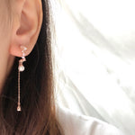 Rose Gold Made in Korea Earrings Korean Anting Cubic Zirconia Bride Bridal Dinner 925 Sterling Silver Accessory Fashion Fancy Stylish Costume Jewellery Online Malaysia Shopping Trendy Accessories Daily Wear Jewelry Dainty Minimalist Delicate Clip On Earrings No Piercing Special Perfect Gift From Heart For Your Loved One