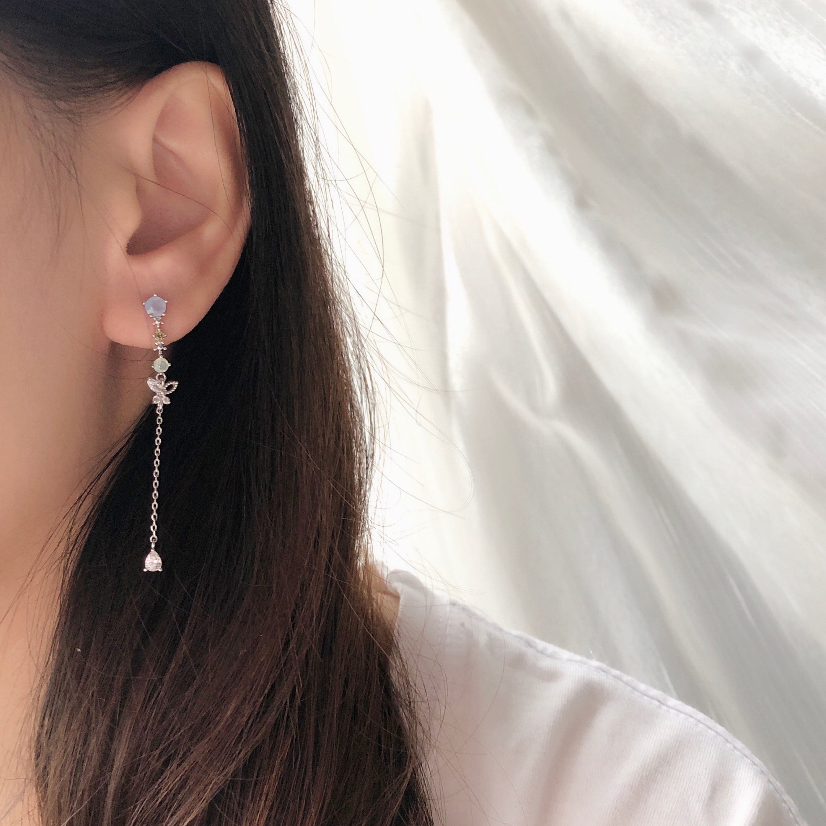 Made in Korea Earrings Korean Anting Cubic Zirconia Bride Bridal Dinner 925 Sterling Silver Accessory Fashion Fancy Stylish Costume Jewellery Online Malaysia Shopping Trendy Accessories Daily Wear Jewelry Dainty Minimalist Delicate Clip On Earrings No Piercing Special Perfect Gift From Heart For Your Loved One