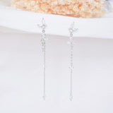 Rose Gold Silver Korea Made Earrings Korean Jewellery Jewelry Local Brand in Malaysia Cubic Zirconia Dainty Delicate Minimalist Jewellery Jewelry Bridal Bride Clip On Earrings 925 Sterling Silver Dinner Accessory 