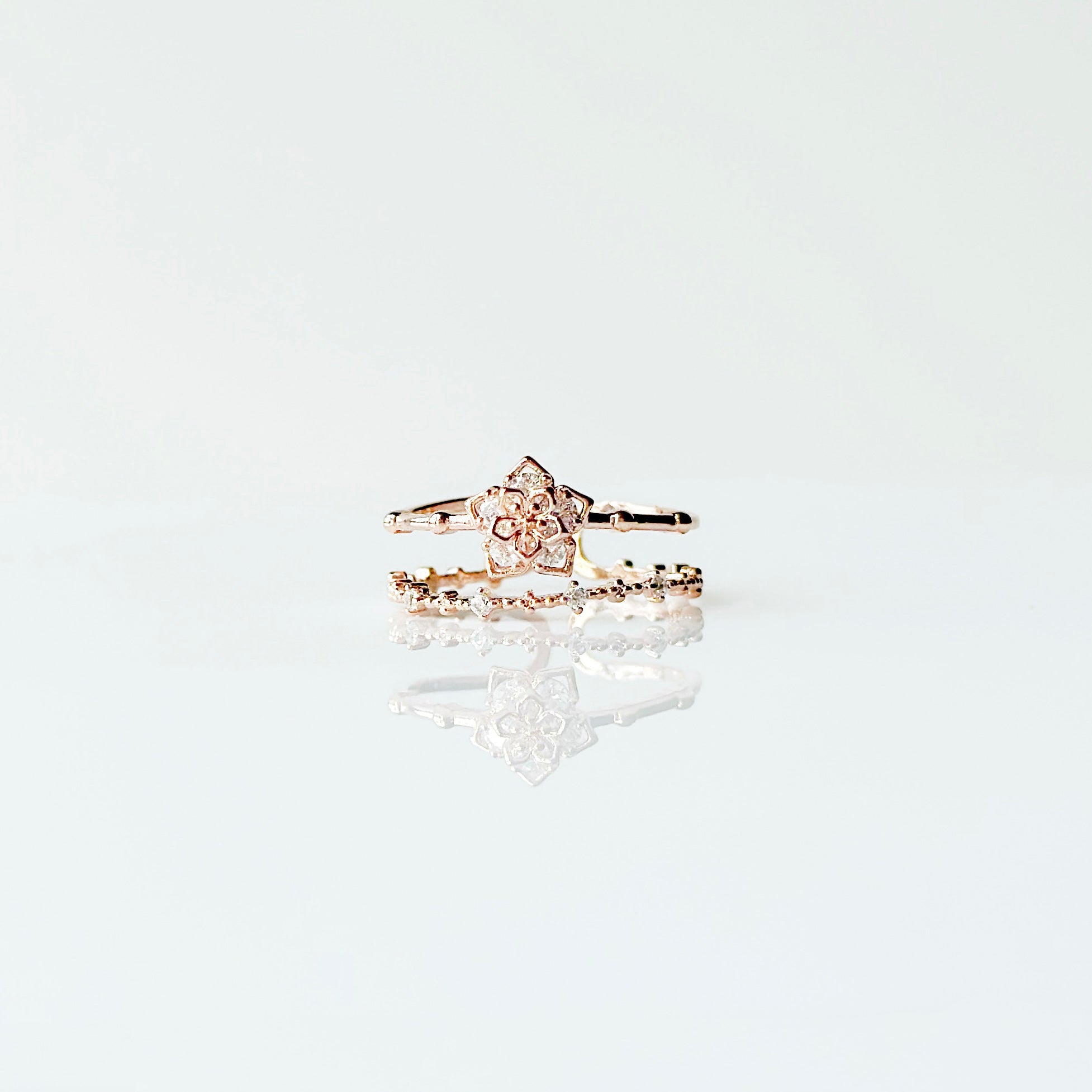 korean fashion rings korean promise ring Rose Gold Ring Korea Made Earrings Cubic Zirconia Stone 925 Silver Daily Wear Stylish Cincin Adjustable Jewellery Perfect Surprise Gift For Your Loved One ring korean ring cincin floral ring silver rings swarovski ring promise rings korean style rings korean diamond ring gift for her bestfriend ring bestie ring silver ring diamond ring swarovski made in korea korea accessory wedding ring pandora ring