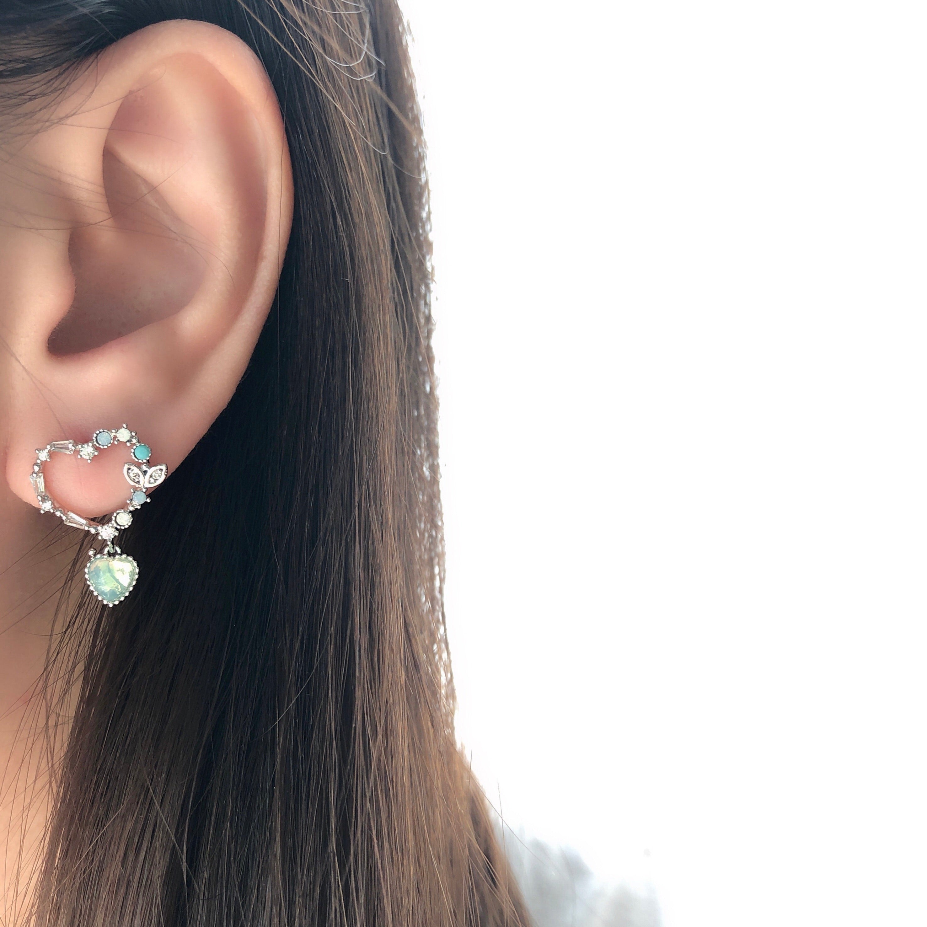 Made in Korea Earrings Korean Anting Cubic Zirconia Bride Bridal Dinner 925 Sterling Silver Accessory Fashion Fancy Stylish Costume Jewellery Online Malaysia Shopping Trendy Accessories Daily Wear Jewelry Dainty Minimalist Delicate Clip On Earrings No Piercing Special Perfect Gift From Heart For Your Loved One