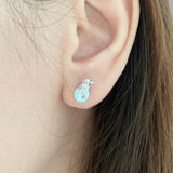 Silver Money Bag Earrings