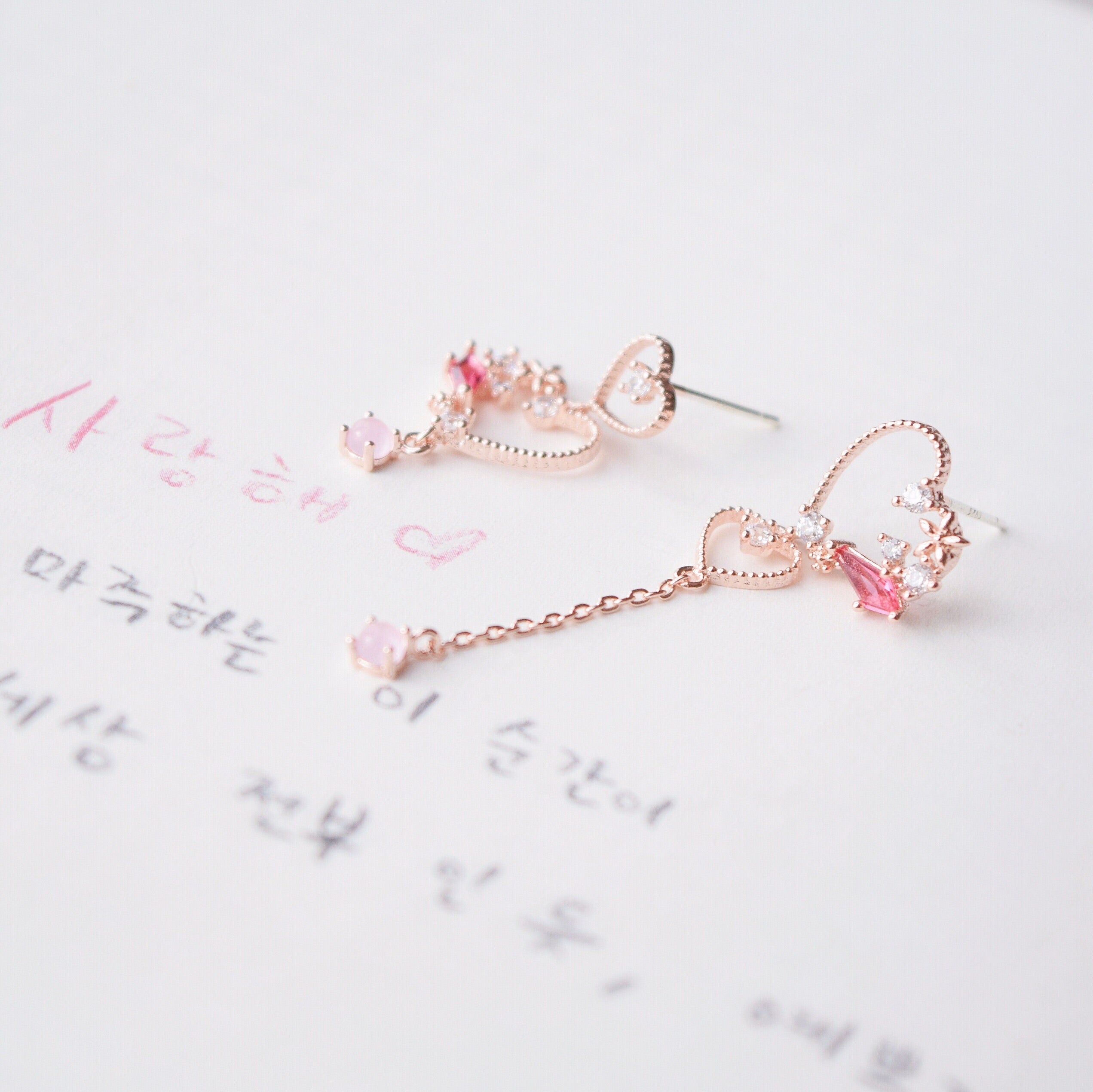 Rose Gold Korea Made Earrings Local Brand in Malaysia Cubic Zirconia Dainty Delicate Minimalist Jewellery Jewelry Bridal Bride Clip On Earrings 925 Sterling Silver