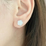 Silver Blessed Plum Blossom Earrings