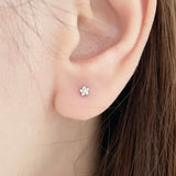 Silver Mini Plum Blossom Earrings