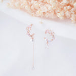 Rose Gold Made in Korea Earrings Korean Anting Cubic Zirconia Bride Bridal Dinner 925 Sterling Silver Accessory Fashion Fancy Stylish Costume Jewellery Online Malaysia Shopping Trendy Accessories Daily Wear Jewelry Dainty Minimalist Delicate Clip On Earrings No Piercing Special Perfect Gift From Heart For Your Loved One