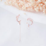 Rose Gold Made in Korea Earrings Korean Anting Cubic Zirconia Bride Bridal Dinner 925 Sterling Silver Accessory Fashion Fancy Stylish Costume Jewellery Online Malaysia Shopping Trendy Accessories Daily Wear Jewelry Dainty Minimalist Delicate Clip On Earrings No Piercing Special Perfect Gift From Heart For Your Loved One