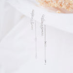 Rose Gold Silver Korea Made Earrings Korean Jewellery Jewelry Local Brand in Malaysia Cubic Zirconia Dainty Delicate Minimalist Jewellery Jewelry Bridal Bride Clip On Earrings 925 Sterling Silver Dinner Accessory 
