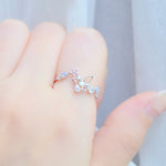  Silver Ring Korea Made Earrings Cubic Zirconia Stone 925 Silver Daily Wear Cincin Adjustable Gift Ideas For Her Surprise Anniversary
