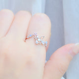  Silver Ring Korea Made Earrings Cubic Zirconia Stone 925 Silver Daily Wear Cincin Adjustable Gift Ideas For Her Surprise Anniversary