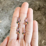 Pink Rabbit & Carrot Earrings