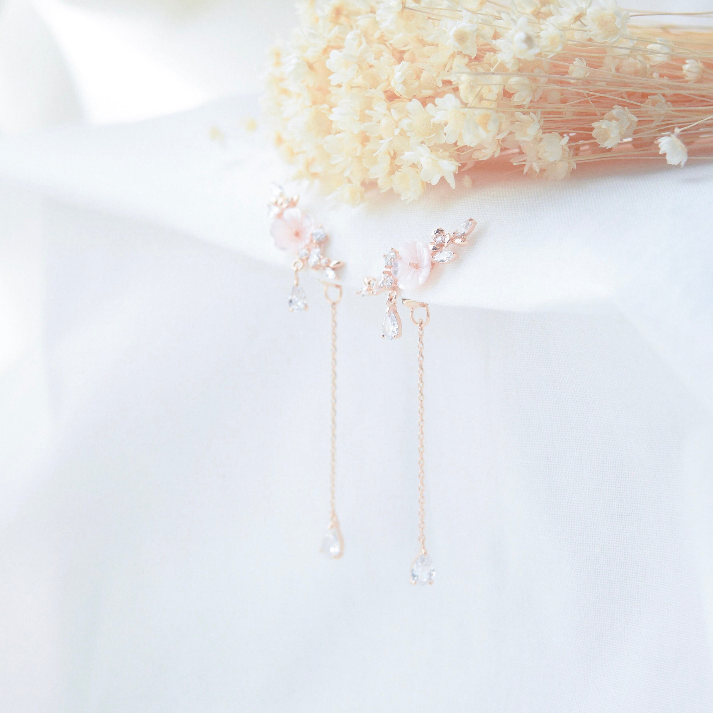 Made in Korea Earrings Korean Anting Cubic Zirconia Bride Bridal Dinner 925 Sterling Silver Accessory Fashion Fancy Stylish Costume Jewellery Online Malaysia Shopping Trendy Accessories Daily Wear Jewelry Dainty Minimalist Delicate Clip On Earrings No Piercing Special Perfect Gift From Heart For Your Loved One Sakura さくら