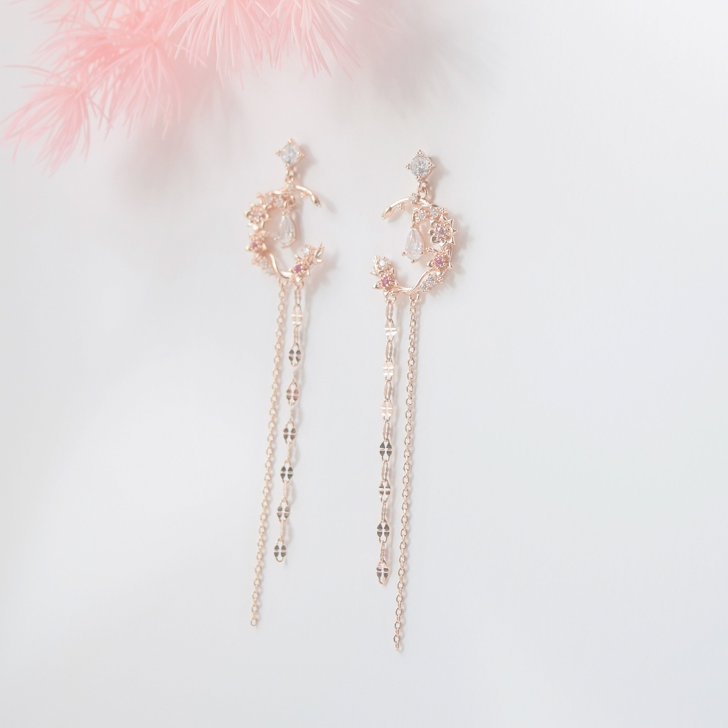 Rose Gold Made in Korea Earrings Korean Anting Cubic Zirconia Bride Bridal Dinner 925 Sterling Silver Fashion Costume Jewellery Online Malaysia Shopping Trendy No Piercing Special Perfect Gift From Heart For Your Loved One Accessory Gift for her Rose Gold Korea Made Earrings Korean Jewellery Jewelry Local Brand in Malaysia Cubic Zirconia Dainty Delicate Minimalist Jewellery Jewelry Bride Clip On Earrings  Silver Christmas Gift Set Xmas Silver snowman wreath candy cane present gift for her gift ideas