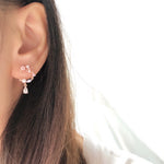 Rose Gold Made in Korea Earrings Korean Anting Cubic Zirconia Bride Bridal Dinner 925 Sterling Silver Accessory Fashion Fancy Stylish Costume Jewellery Online Malaysia Shopping Trendy Accessories Daily Wear Jewelry Dainty Minimalist Delicate Clip On Earrings No Piercing Special Perfect Gift From Heart For Your Loved One