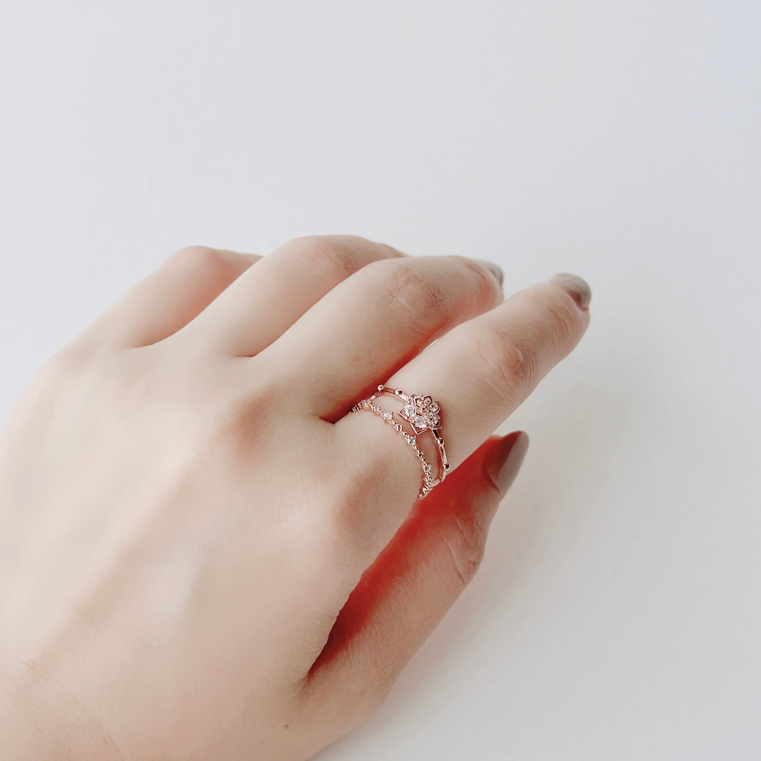 korean fashion rings korean promise ring Rose Gold Ring Korea Made Earrings Cubic Zirconia Stone 925 Silver Daily Wear Stylish Cincin Adjustable Jewellery Perfect Surprise Gift For Your Loved One ring korean ring cincin floral ring silver rings swarovski ring promise rings korean style rings korean diamond ring gift for her bestfriend ring bestie ring silver ring diamond ring swarovski made in korea korea accessory wedding ring pandora ring