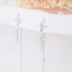 Rose Gold Silver Korea Made Earrings Korean Jewellery Jewelry Local Brand in Malaysia Cubic Zirconia Dainty Delicate Minimalist Jewellery Jewelry Bridal Bride Clip On Earrings 925 Sterling Silver Dinner Accessory 