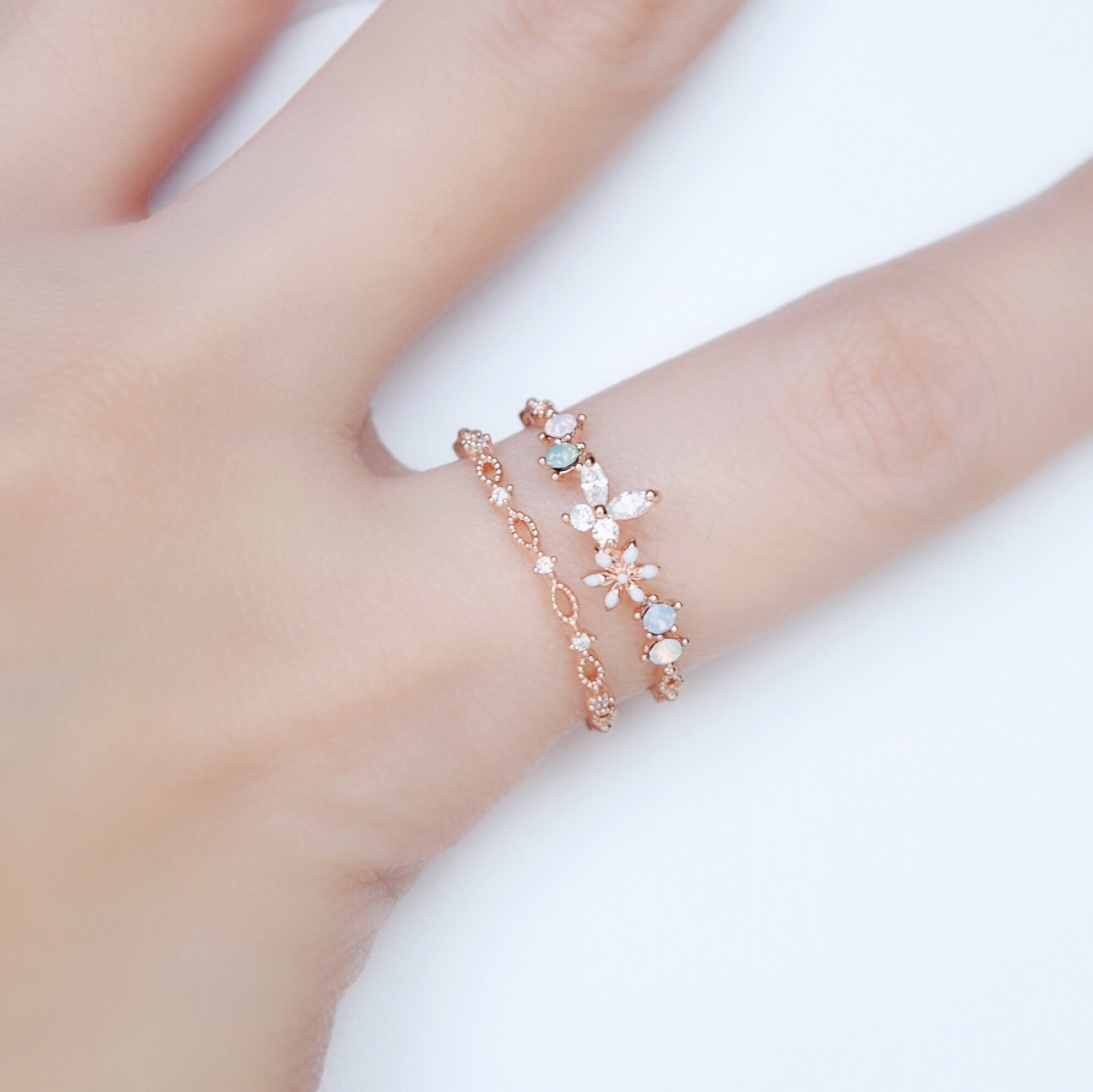 Rose Gold Ring Korea Made Rings Cubic Zirconia Stone 925 Silver Daily Wear Cincin Adjustable Gift For Her Surprise Jewellery Jewelry Malaysia Accessory
