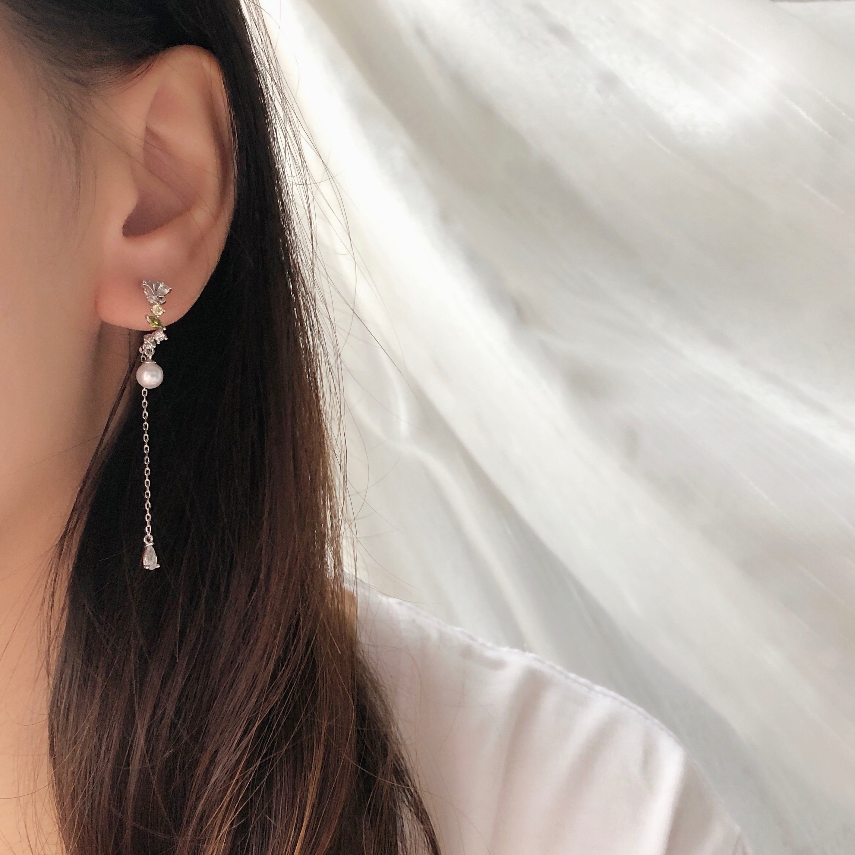 Made in Korea Earrings Korean Anting Cubic Zirconia Bride Bridal Dinner 925 Sterling Silver Accessory Fashion Fancy Stylish Costume Jewellery Online Malaysia Shopping Trendy Accessories Daily Wear Jewelry Dainty Minimalist Delicate Clip On Earrings No Piercing Special Perfect Gift From Heart For Your Loved One