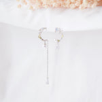 Made in Korea Earrings Korean Anting Cubic Zirconia Bride Bridal Dinner 925 Sterling Silver Accessory Fashion Fancy Stylish Costume Jewellery Online Malaysia Shopping Trendy Accessories Daily Wear Jewelry Dainty Minimalist Delicate Clip On Earrings No Piercing Special Perfect Gift From Heart For Your Loved One