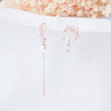 Rose Gold Made in Korea Earrings Korean Anting Cubic Zirconia Bride Bridal Dinner 925 Sterling Silver Accessory Fashion Fancy Stylish Costume Jewellery Online Malaysia Shopping Trendy Accessories Daily Wear Jewelry Dainty Minimalist Delicate Clip On Earrings No Piercing Special Perfect Gift From Heart For Your Loved One