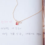Rose Gold Made in Korea Necklace Korean Rantai Leher Cubic Zirconia Bride Bridal Dinner Rhodium Plated Accessory Fashion Fancy Stylish Jewellery Online Malaysia Shopping Trendy Accessories Daily Wear Jewelry Dainty Minimalist Delicate Special Perfect Gift From Heart For Your Loved One
